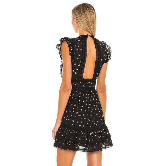 Saylor - Prarie Dress - Black Floral Scarf - Picture 4 of 15